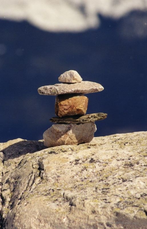 Jasper national park rocks rock cairn
